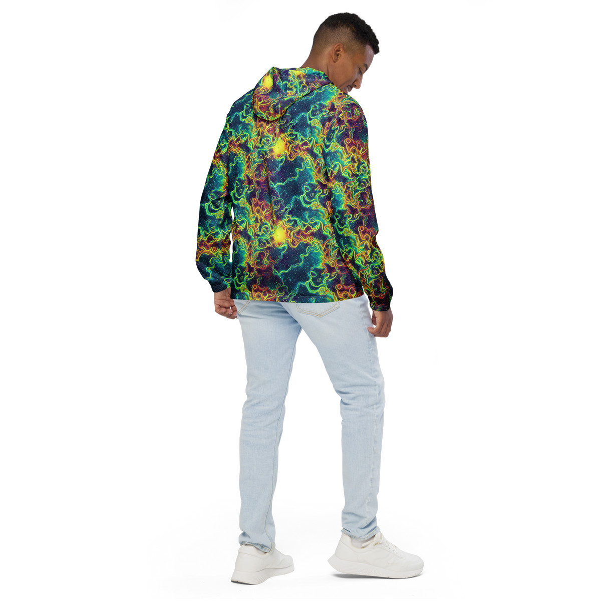 Men's Windbreaker - Echoed Pulses