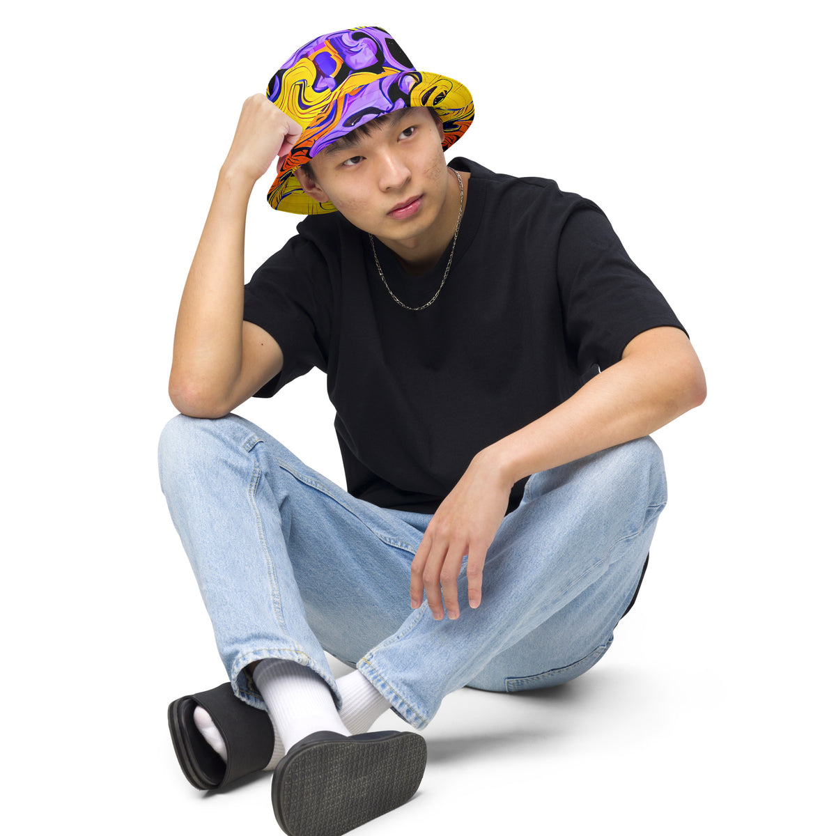 Reversible Bucket Hat - Bosschaert Swirl