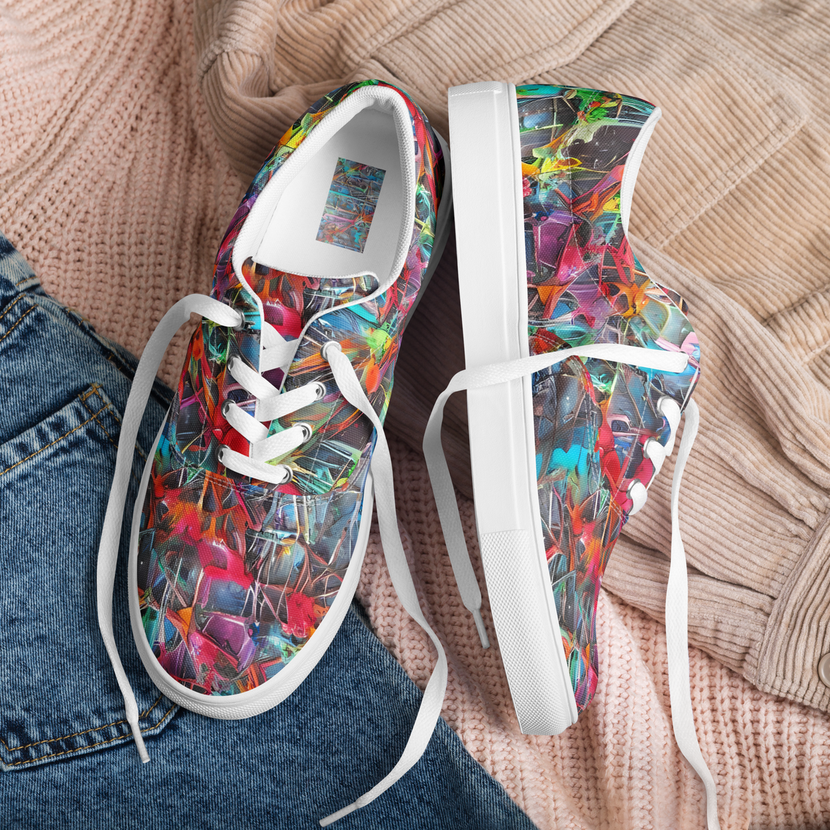 Men's Lace-Up Canvas Shoes - Junkyard Jewel