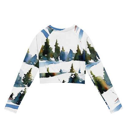 Long Sleeve Crop Top - Arctic Escape