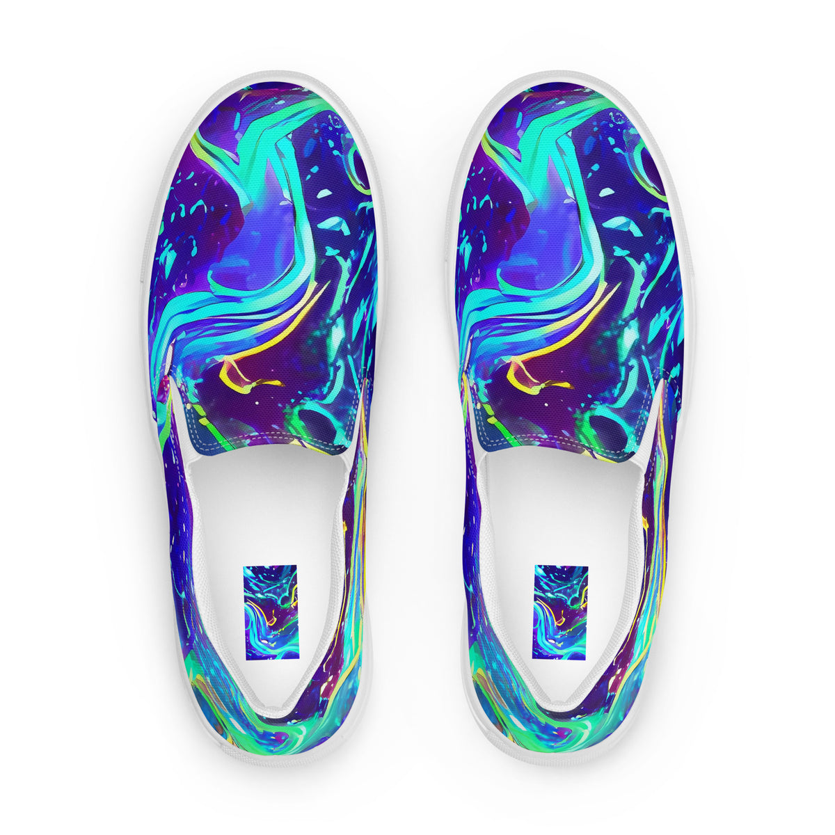 Men's Slip-On Canvas Shoes - Liquid Light Show