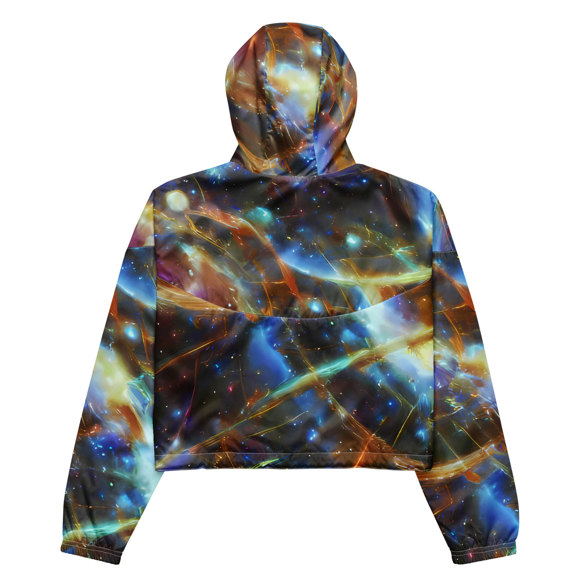 Women's Cropped Windbreaker - Comet Clash