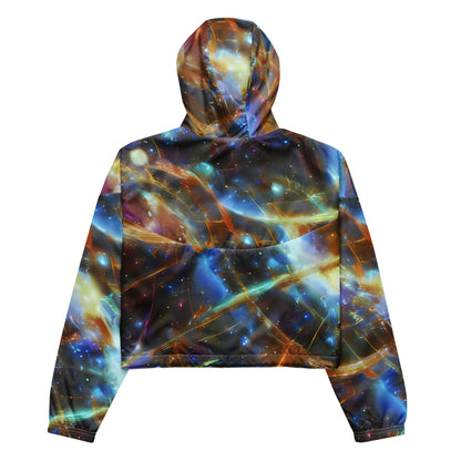 Women's Cropped Windbreaker - Comet Clash