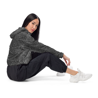 Women's Cropped Windbreaker - Zenith Stripes