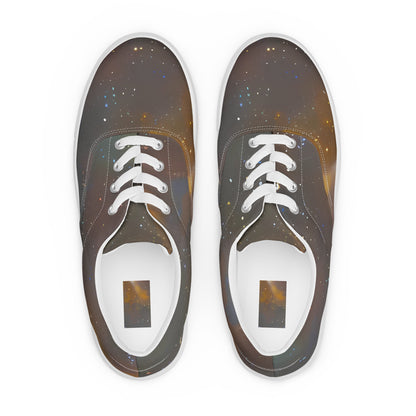 Women's Lace-Up Canvas Shoes - Gilded Galaxies