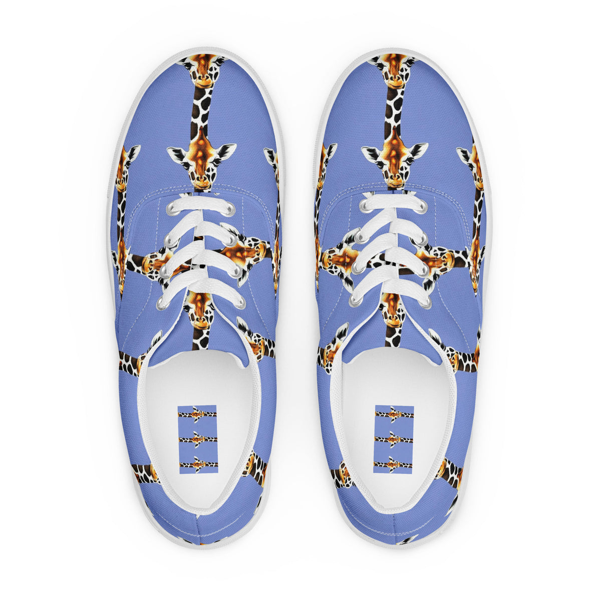 Women's Lace-Up Canvas Shoes - Giraffe Glow