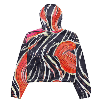 Women's Cropped Windbreaker - Radiant Drift