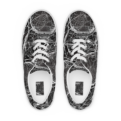 Women's Lace-Up Canvas Shoes - Nexus of Lines