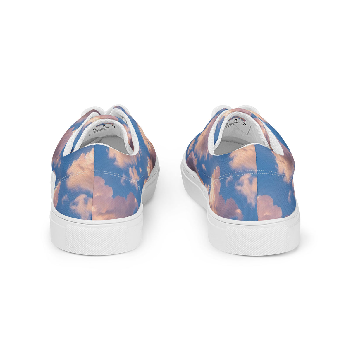 Men's Lace-Up Canvas Shoes - Cotton Candy Skies