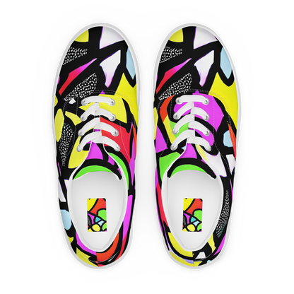 Women's Lace-Up Canvas Shoes - Vivid Serenade
