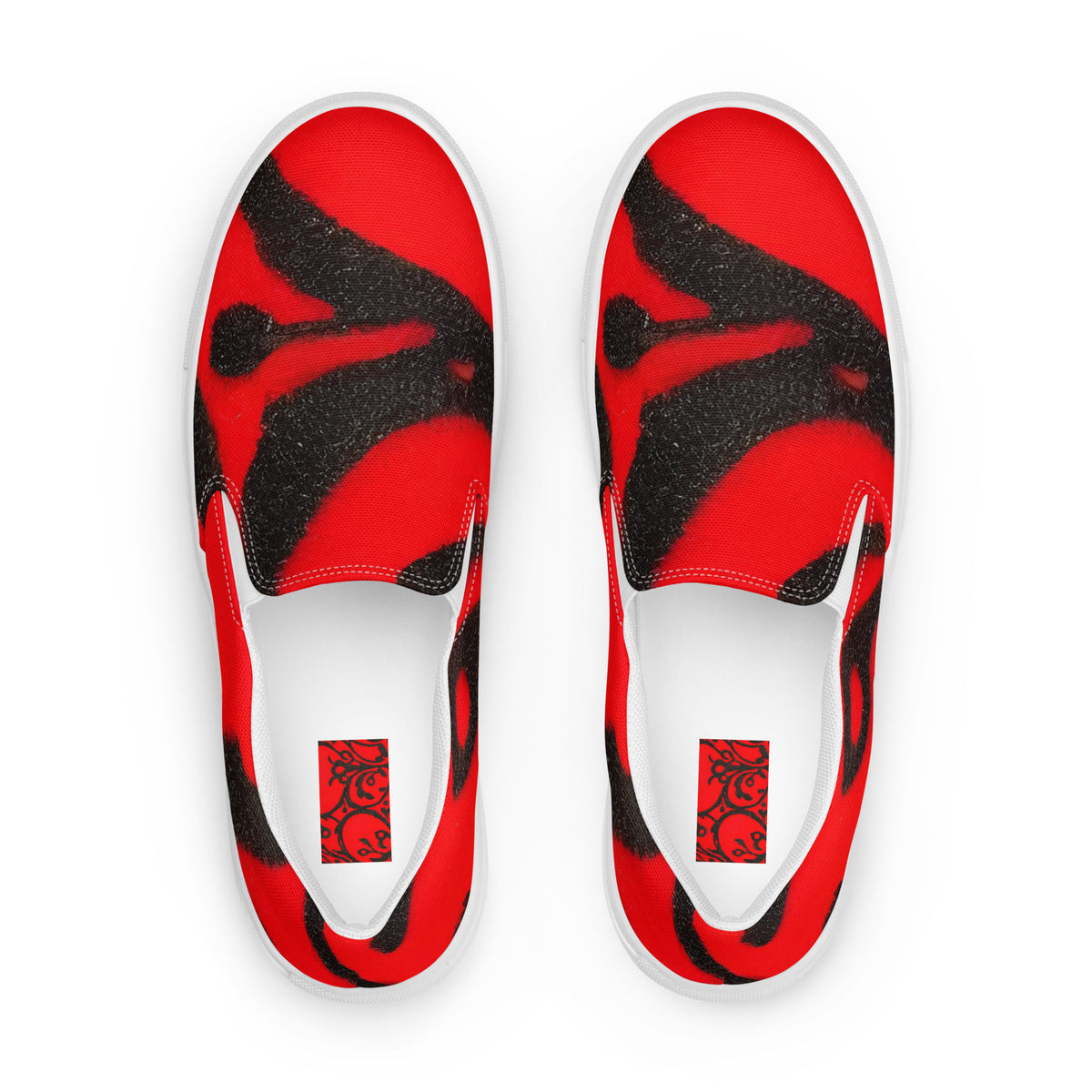 Men's Slip-On Canvas Shoes - Scarlet Enigma