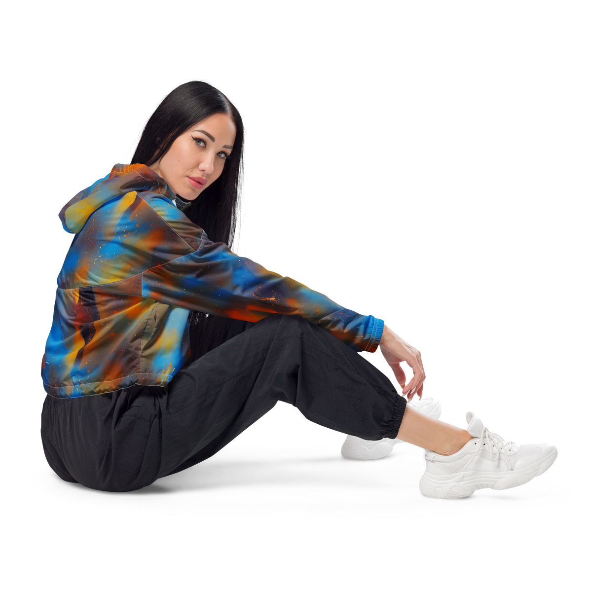 Women's Cropped Windbreaker - Vivid Whisper