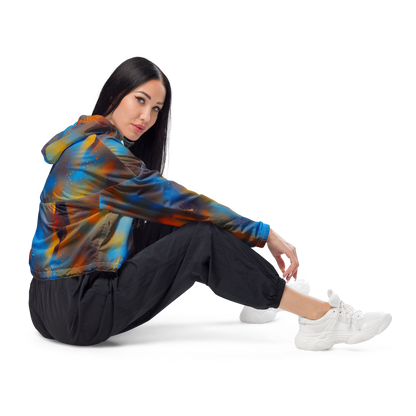 Women's Cropped Windbreaker - Vivid Whisper