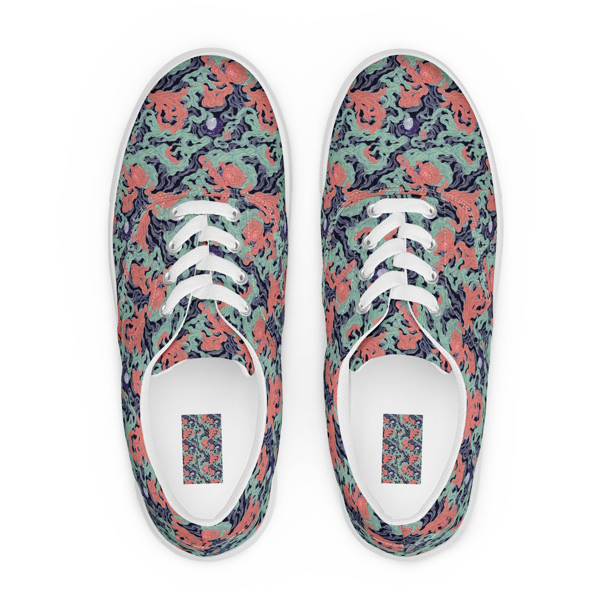 Women's Lace-Up Canvas Shoes - Cosmic Coral