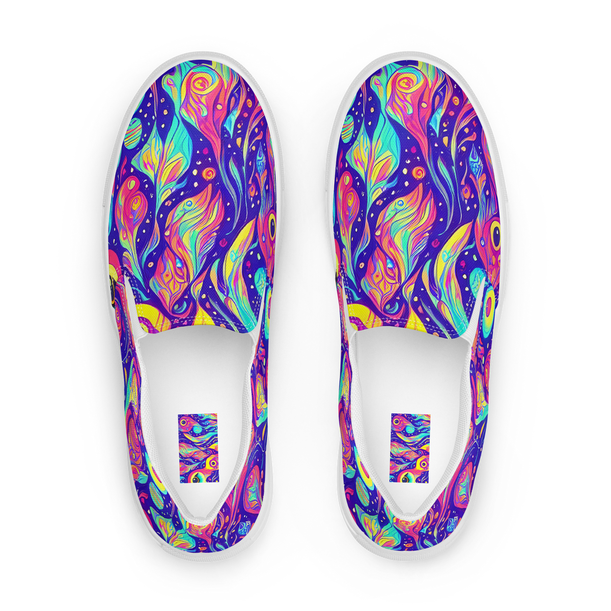Men's Slip-On Canvas Shoes - Mystic Petal Dance