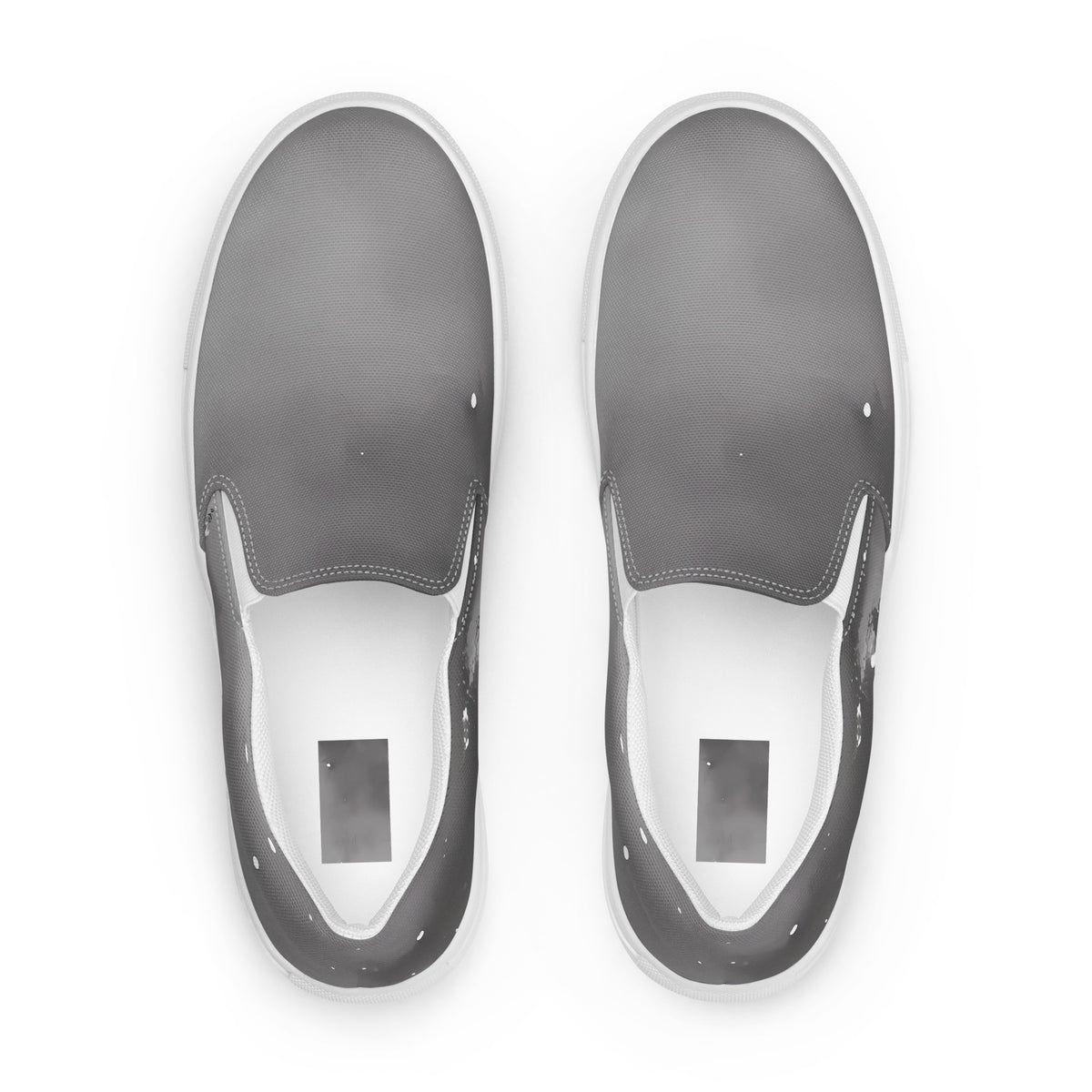 Women's Slip-On Canvas Shoes - Monochrome Dreams