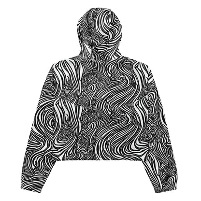 Women's Cropped Windbreaker - Tidal Tangle