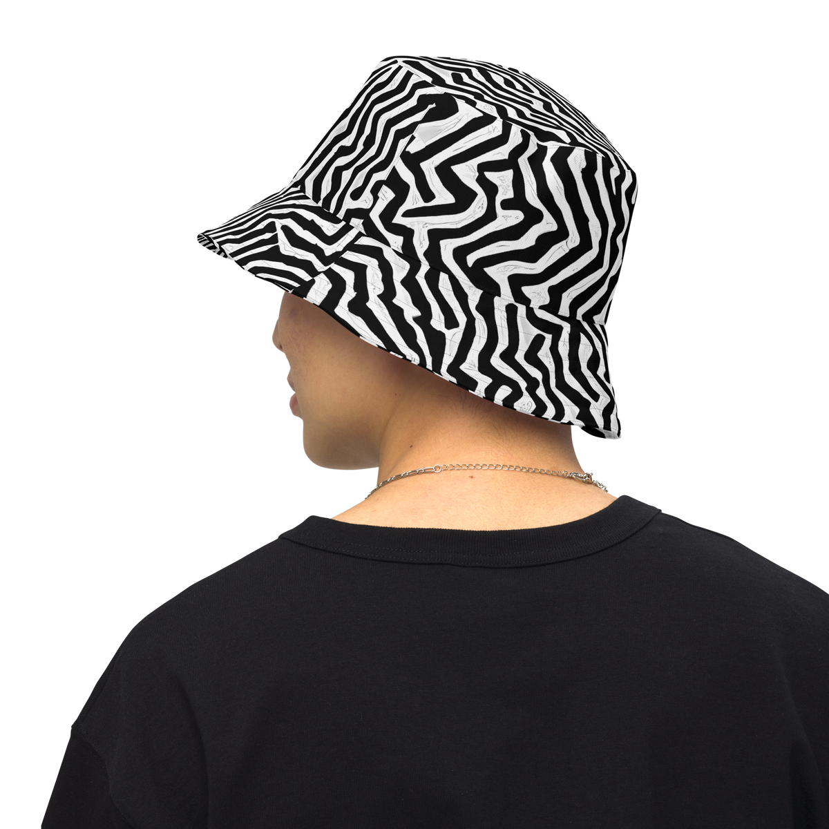 Reversible Bucket Hat - Static Swirl