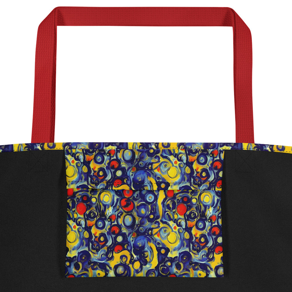 Large Tote Bag w/ Pocket - Dynamic Doodles