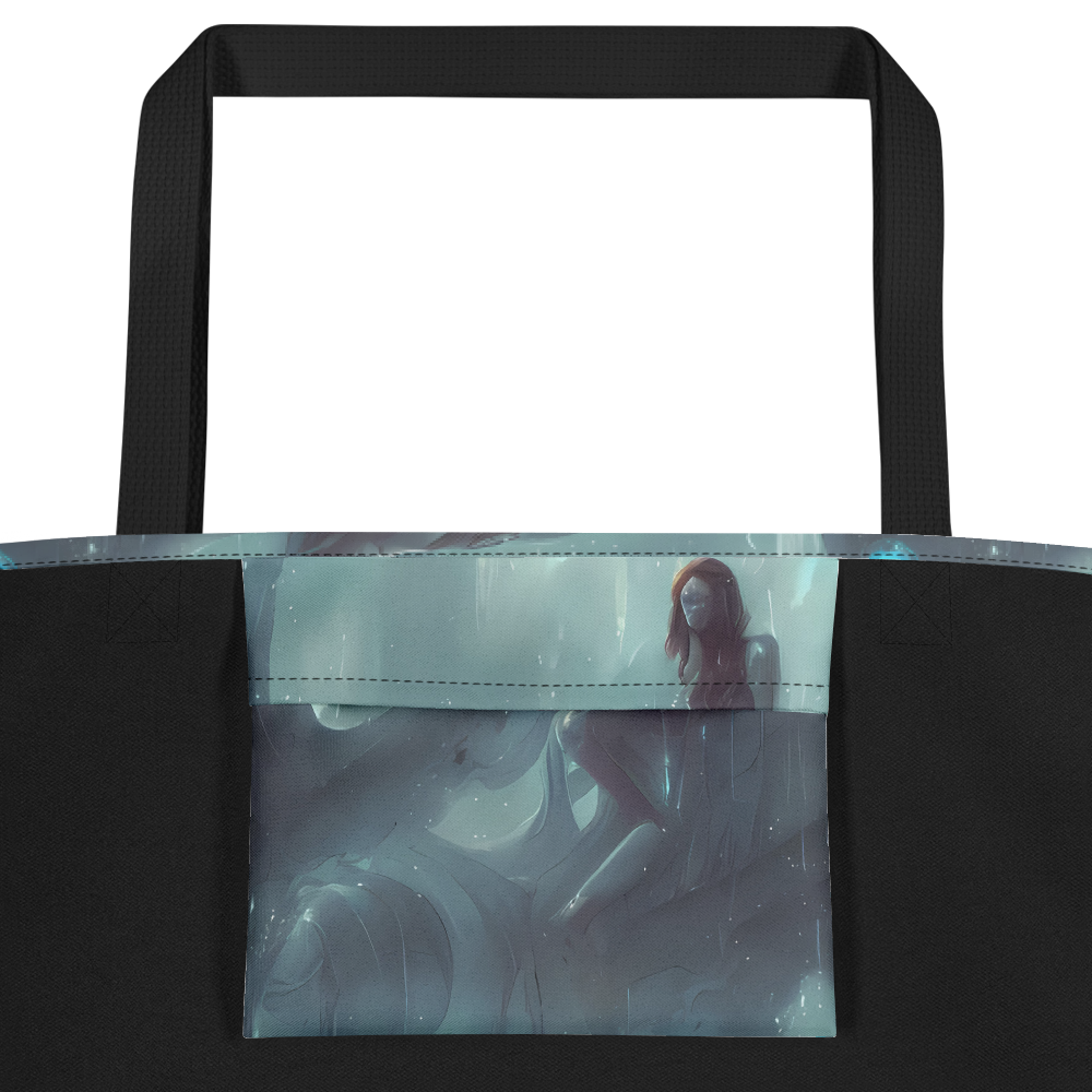 Large Tote Bag w/ Pocket - Liquid Serenity