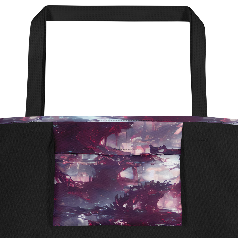 Large Tote Bag w/ Pocket - Twilight Fortresses
