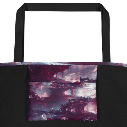 Large Tote Bag w/ Pocket - Twilight Fortresses