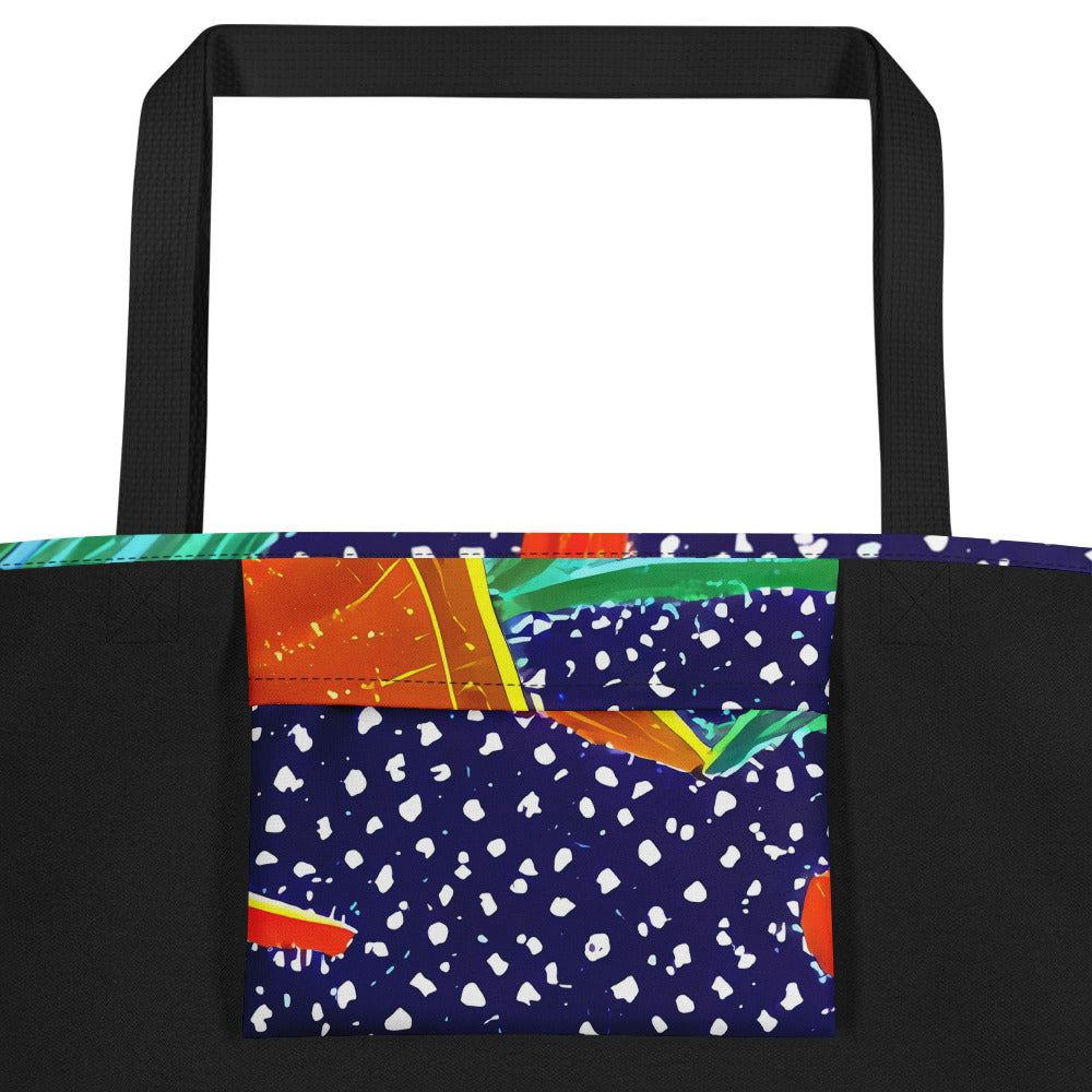 Large Tote Bag w/ Pocket - Jungle Zephyr