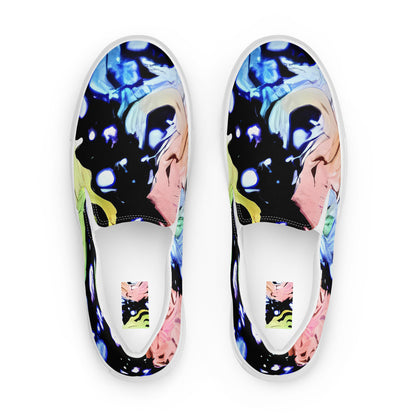 Men's Slip-On Canvas Shoes - Celestial Serenade