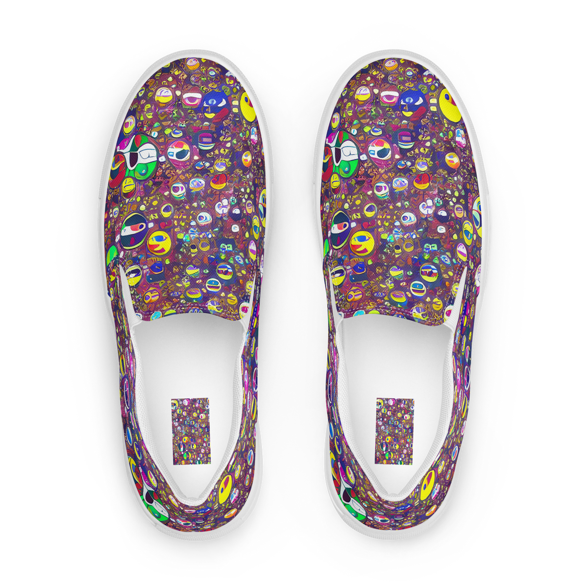 Men's Slip-On Canvas Shoes - Eyes of Enchantment