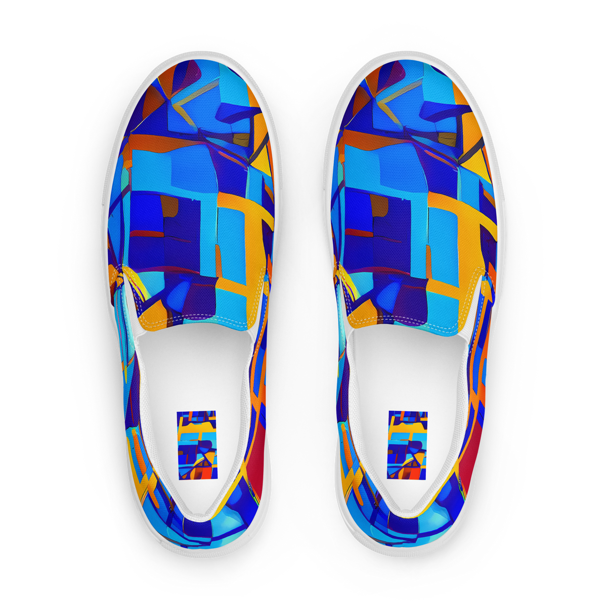 Men's Slip-On Canvas Shoes - Radiant Labyrinth