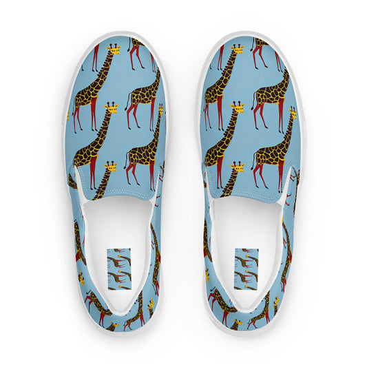 Women's Slip-On Canvas Shoes - Giraffe Groove