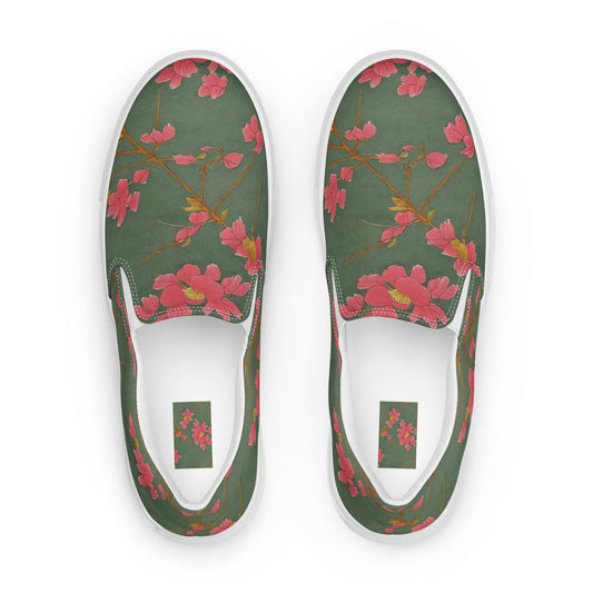 Men's Slip-On Canvas Shoes - Petal Symphony