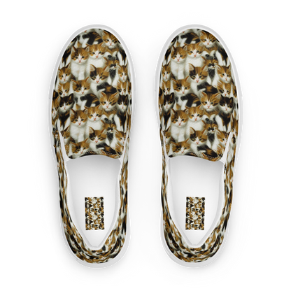 Men's Slip-On Canvas Shoes - Cuddle Chaos