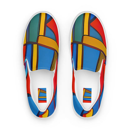 Women's Slip-On Canvas Shoes - Mondrian Maze