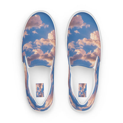 Men's Slip-On Canvas Shoes - Cotton Candy Skies