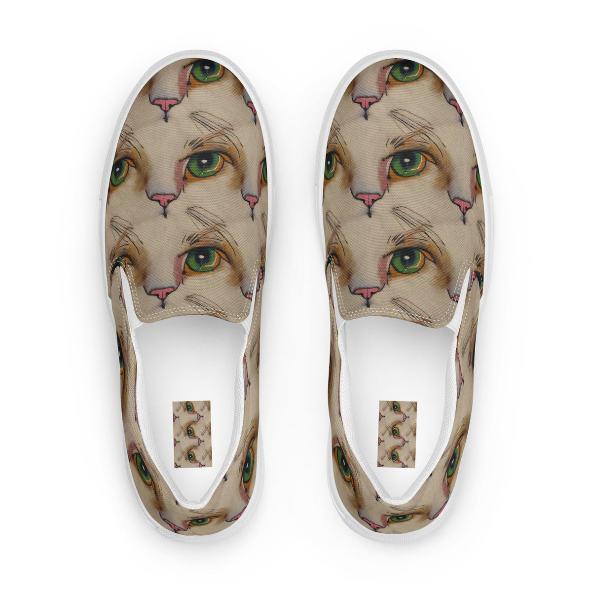 Women's Slip-On Canvas Shoes - Emerald Gaze