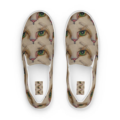 Women's Slip-On Canvas Shoes - Emerald Gaze