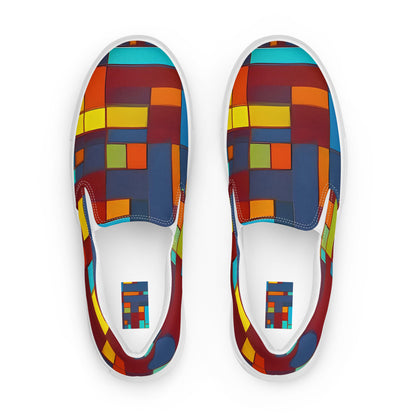 Men's Slip-On Canvas Shoes - Astral Grid