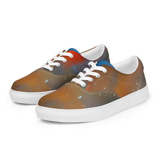 Women's Lace-Up Canvas Shoes - Inferno Ballet