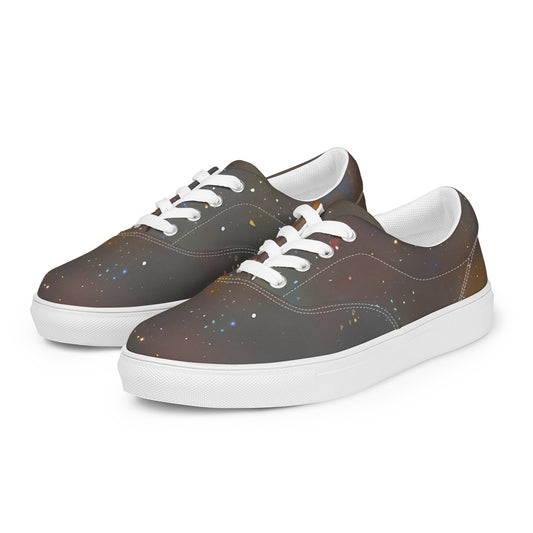 Women's Lace-Up Canvas Shoes - Gilded Galaxies