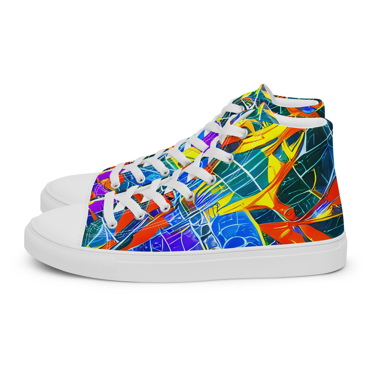 Men's High Top Canvas Shoes - Arkhipov Waves