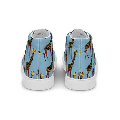 Men's High Top Canvas Shoes - Giraffe Groove