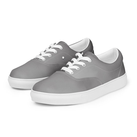 Women's Lace-Up Canvas Shoes - Monochrome Dreams
