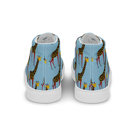 Women's High Top Canvas Shoes - Giraffe Groove