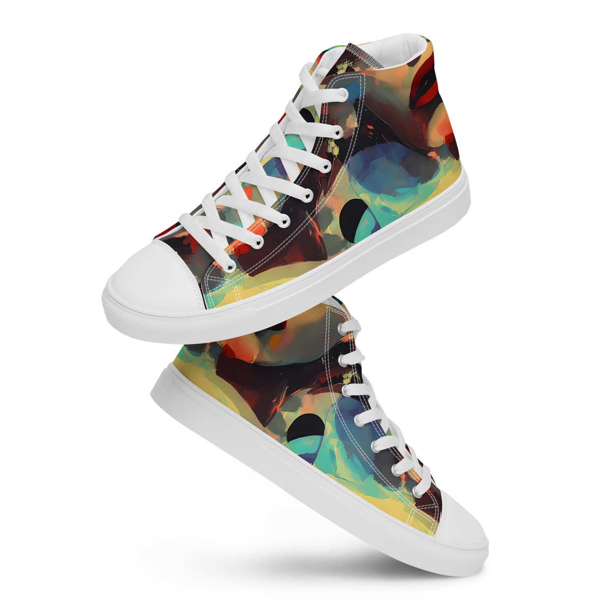 Women's High Top Canvas Shoes - Astral Reflections