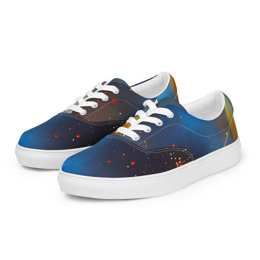 Women's Lace-Up Canvas Shoes - Chromatique Veil