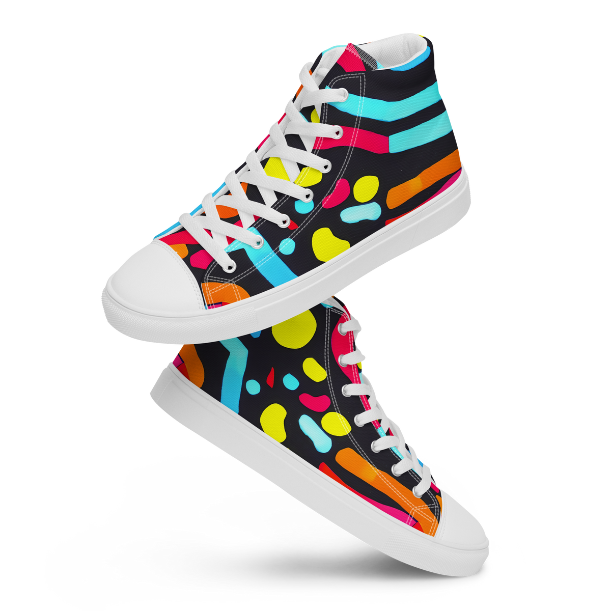 Men's High Top Canvas Shoes - Midnight Stream