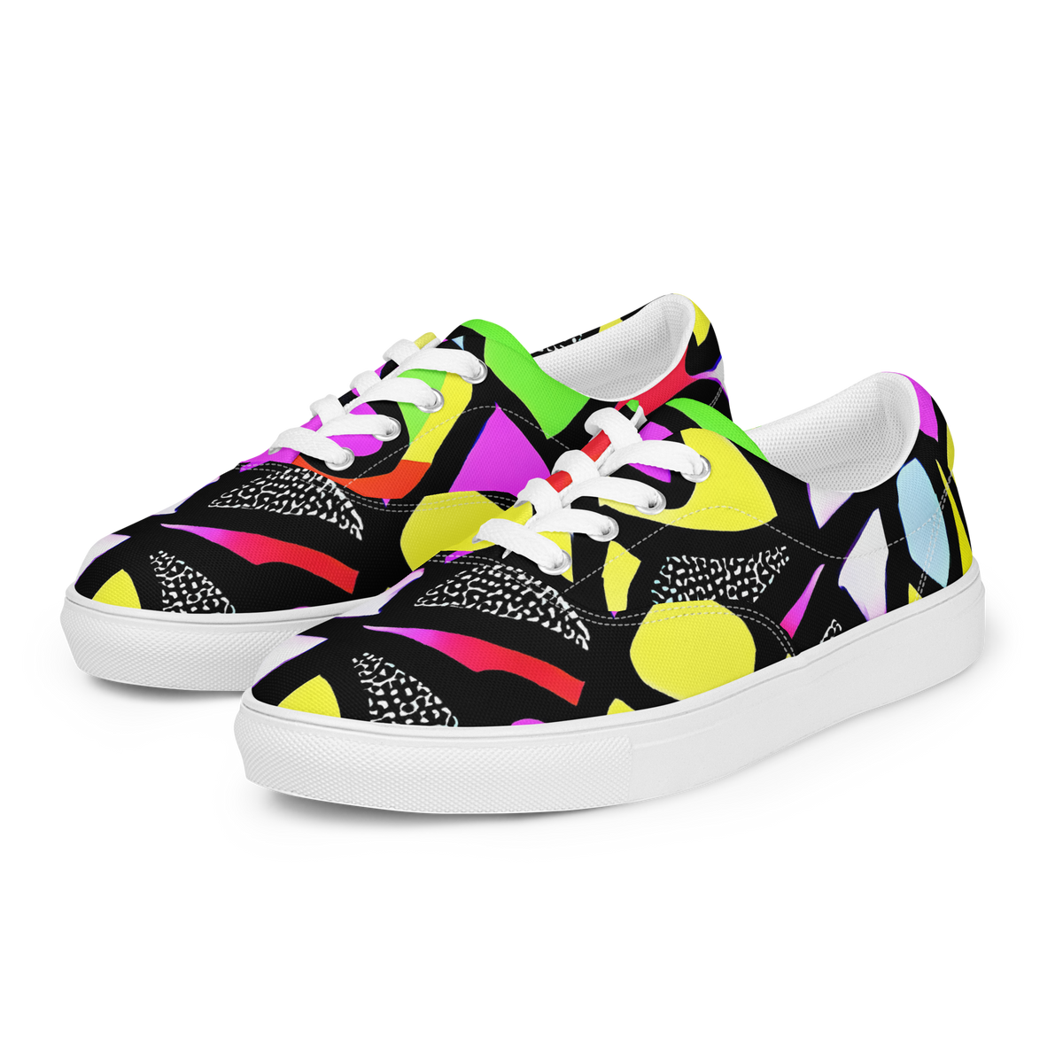 Women's Lace-Up Canvas Shoes - Vivid Serenade