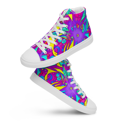 Women's High Top Canvas Shoes - Nebula Radiance