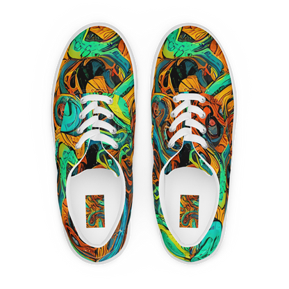 Men's Lace-Up Canvas Shoes - Flaming Mirage